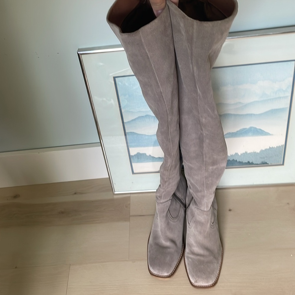Seychelles Anthropologie taupe Overheard Suede Over-The-Knee Boot - Picture 6 of 16